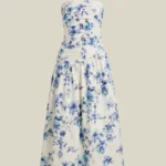 Vestido Capri - Celeste Floreado